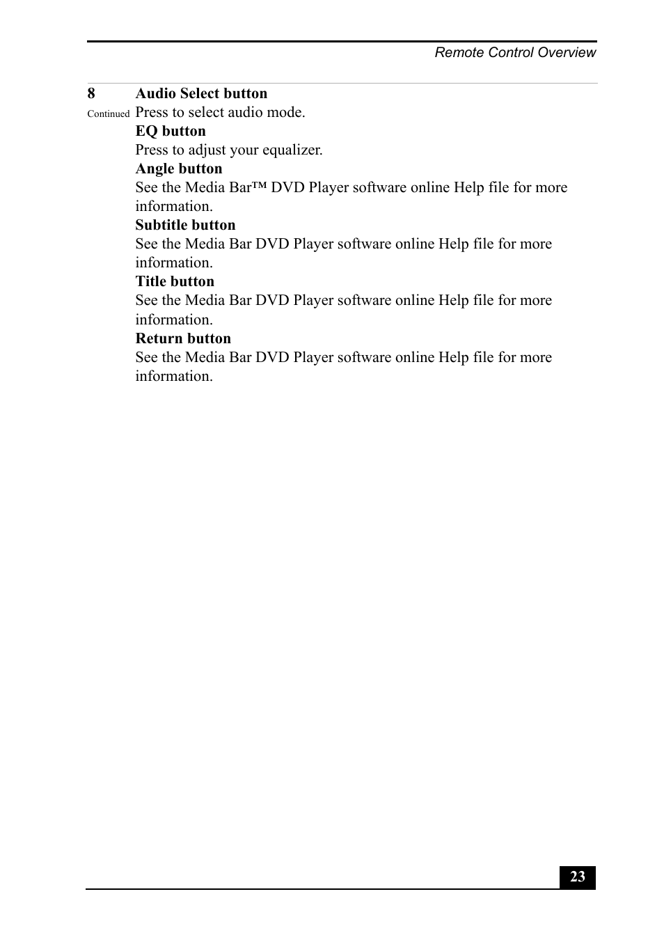 Sony PCV-MXS20 User Manual | Page 23 / 113