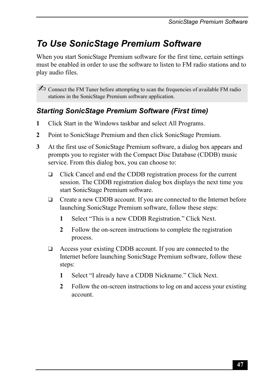 Sony PCV-MXS20 User Manual | Page 47 / 113