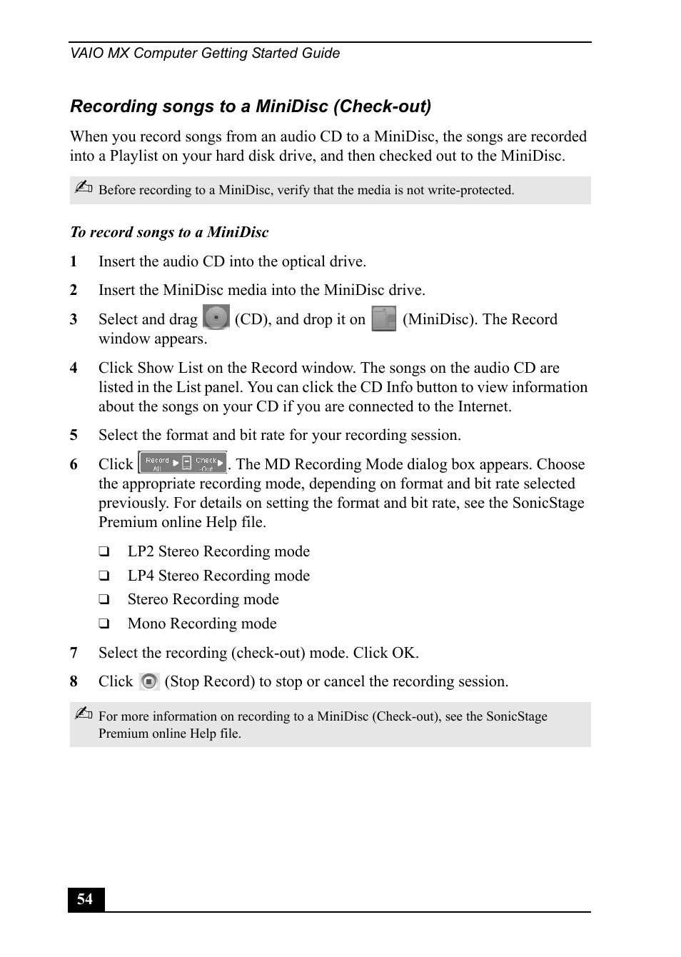 Sony PCV-MXS20 User Manual | Page 54 / 113