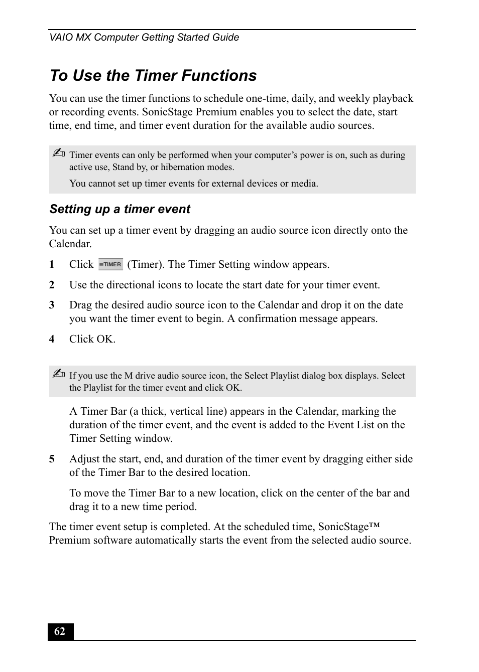 Sony PCV-MXS20 User Manual | Page 62 / 113