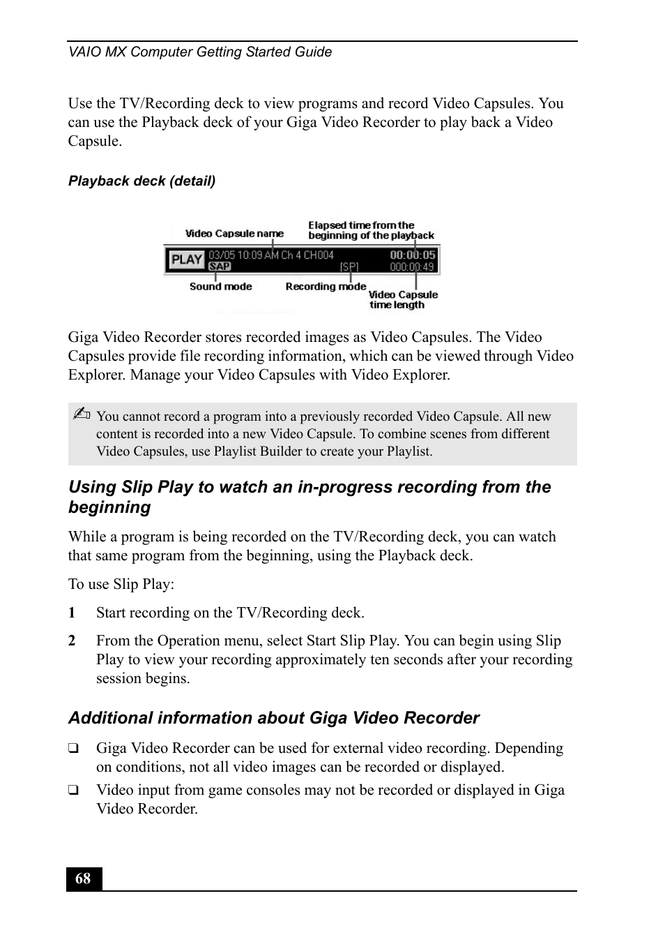 Sony PCV-MXS20 User Manual | Page 68 / 113