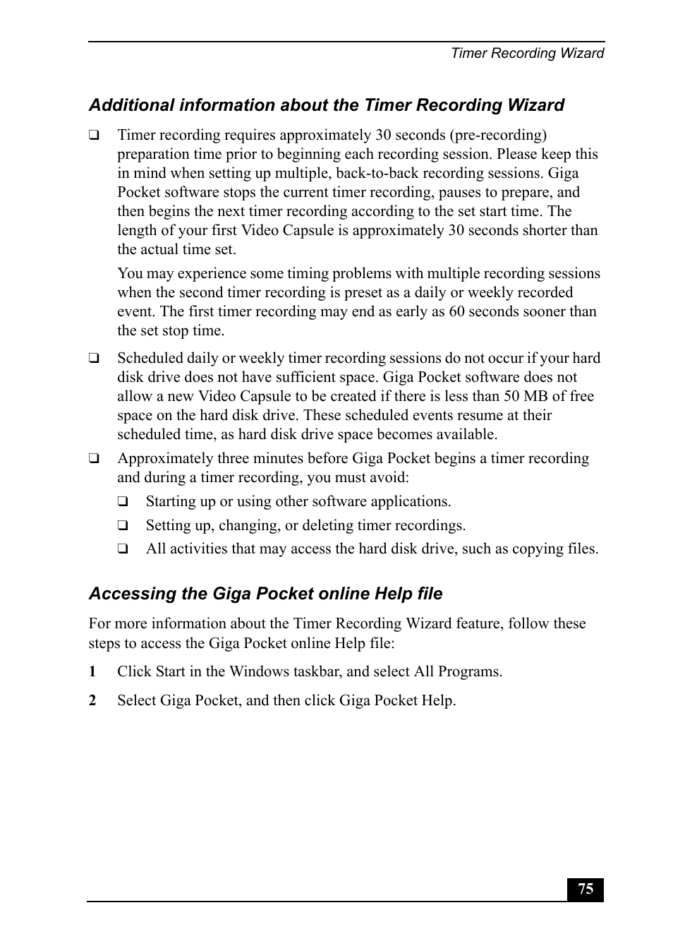 Sony PCV-MXS20 User Manual | Page 75 / 113