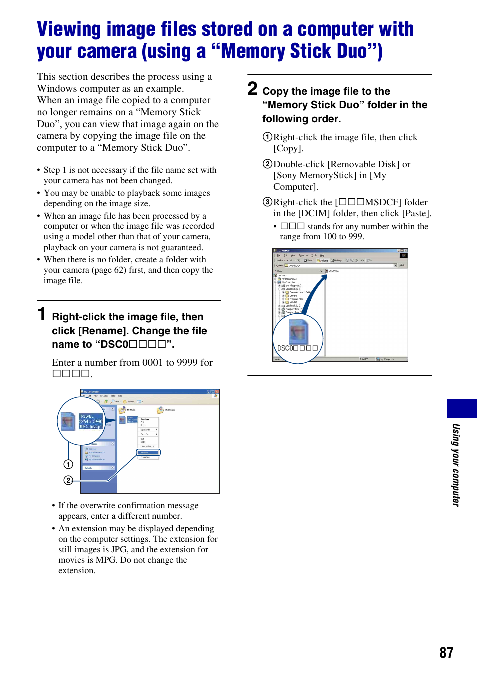 Sony DSC-W200 User Manual | Page 87 / 126