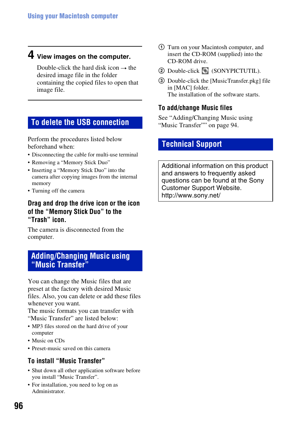Sony DSC-W200 User Manual | Page 96 / 126