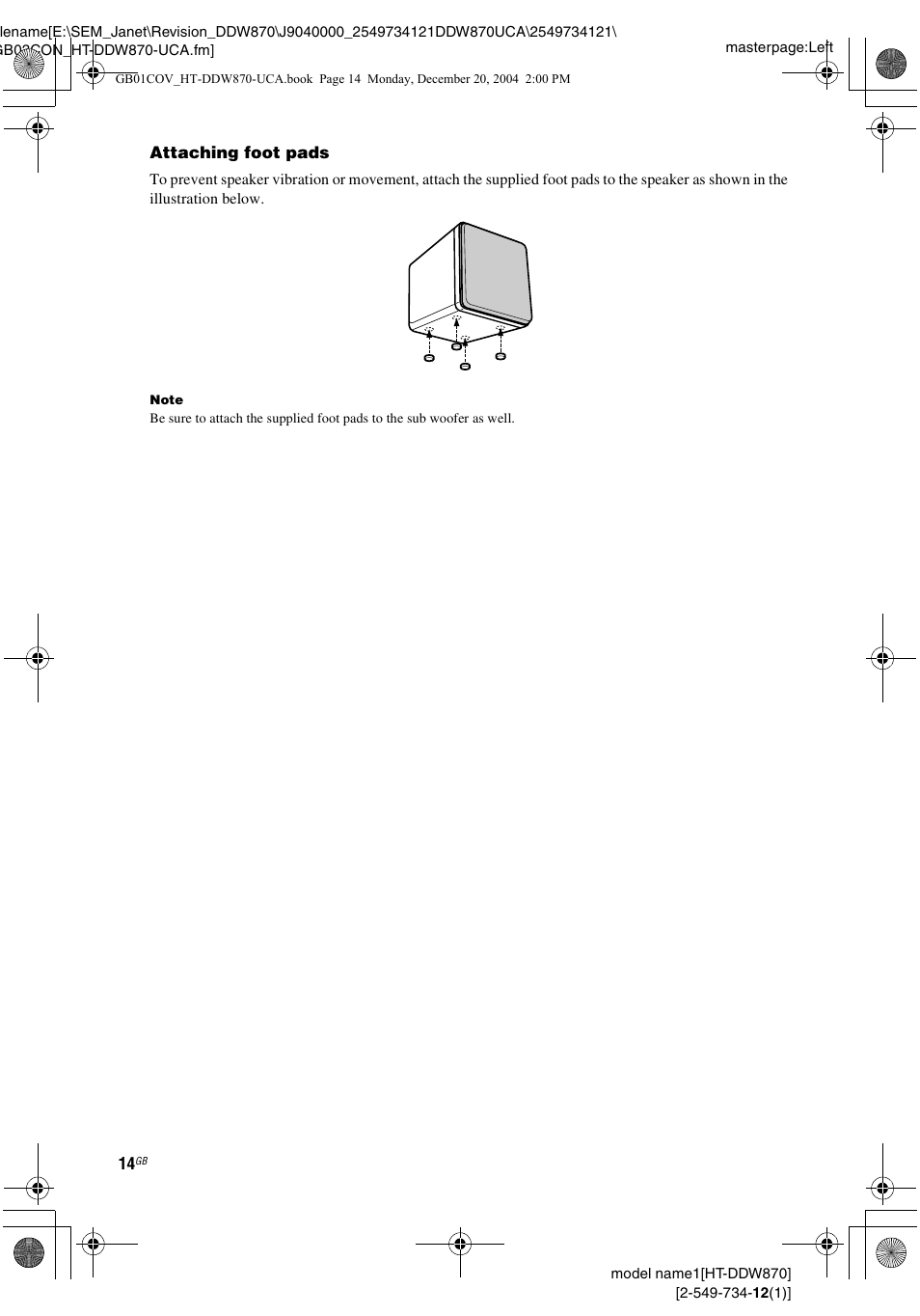 Sony HT-DDW870 User Manual | Page 14 / 60