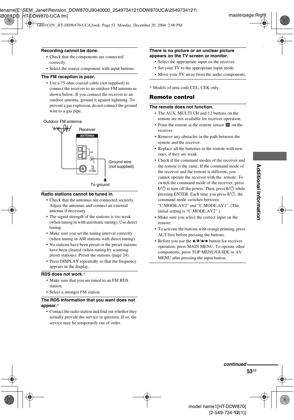Sony HT-DDW870 User Manual | Page 53 / 60