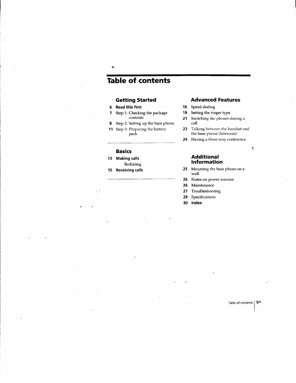 Sony SPP-935 User Manual | Page 6 / 62