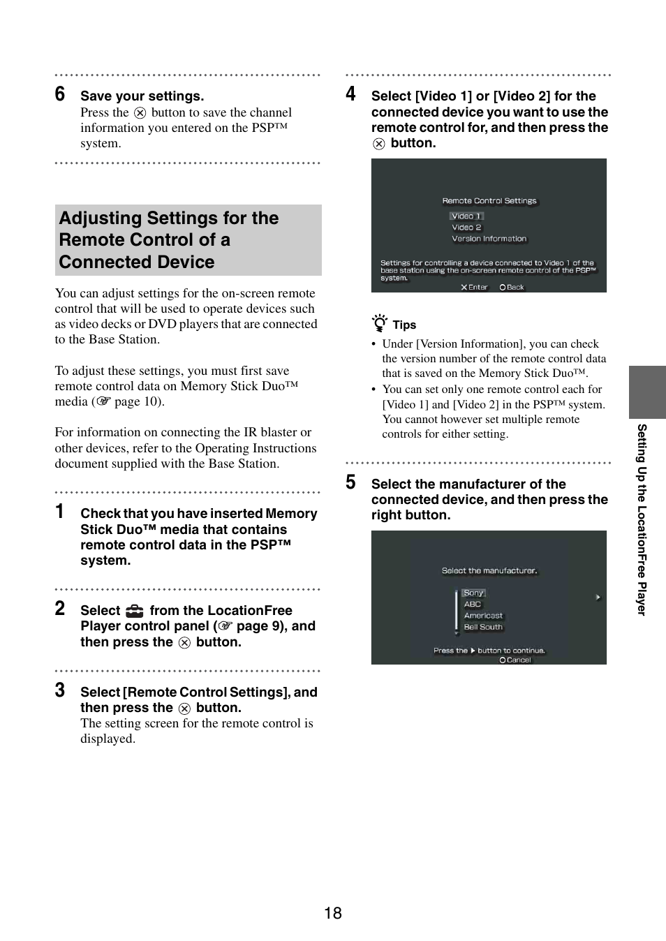 Sony LF-X11 User Manual | Page 18 / 30