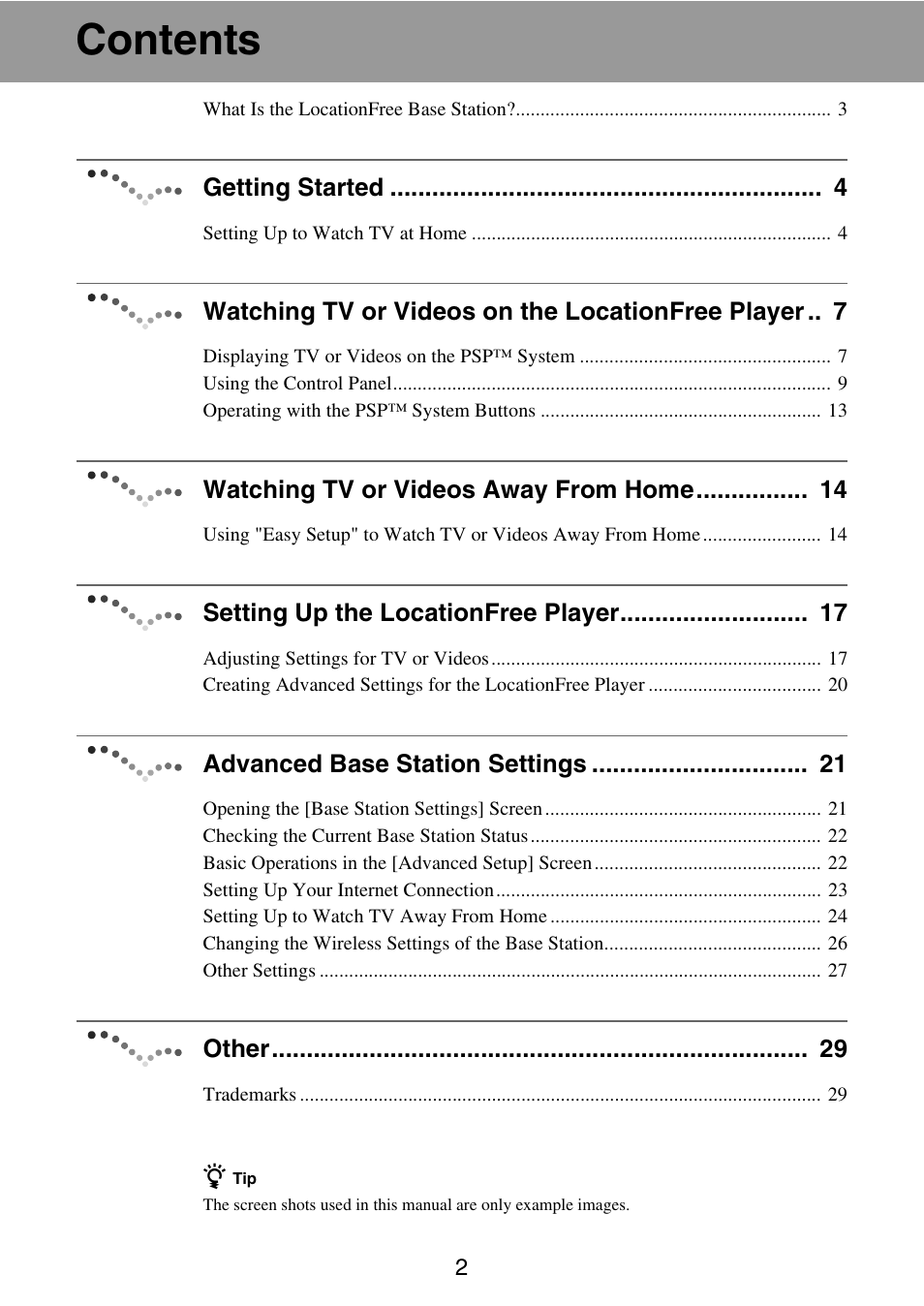 Sony LF-X11 User Manual | Page 2 / 30