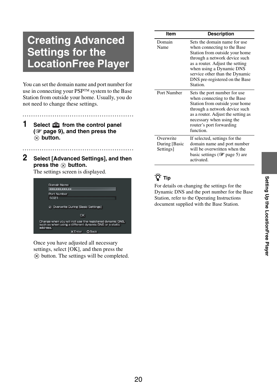 Sony LF-X11 User Manual | Page 20 / 30