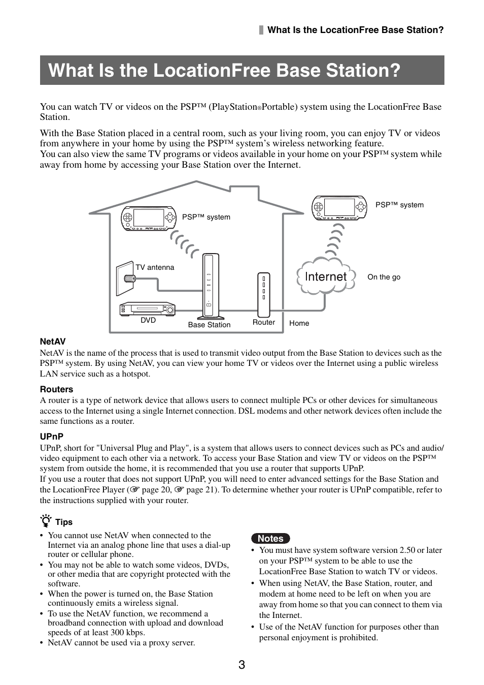 What is the locationfree base station | Sony LF-X11 User Manual | Page 3 / 30