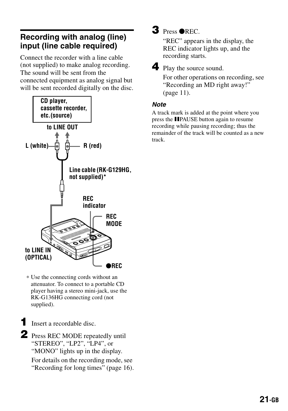 Sony MZ-B100 User Manual | Page 21 / 164