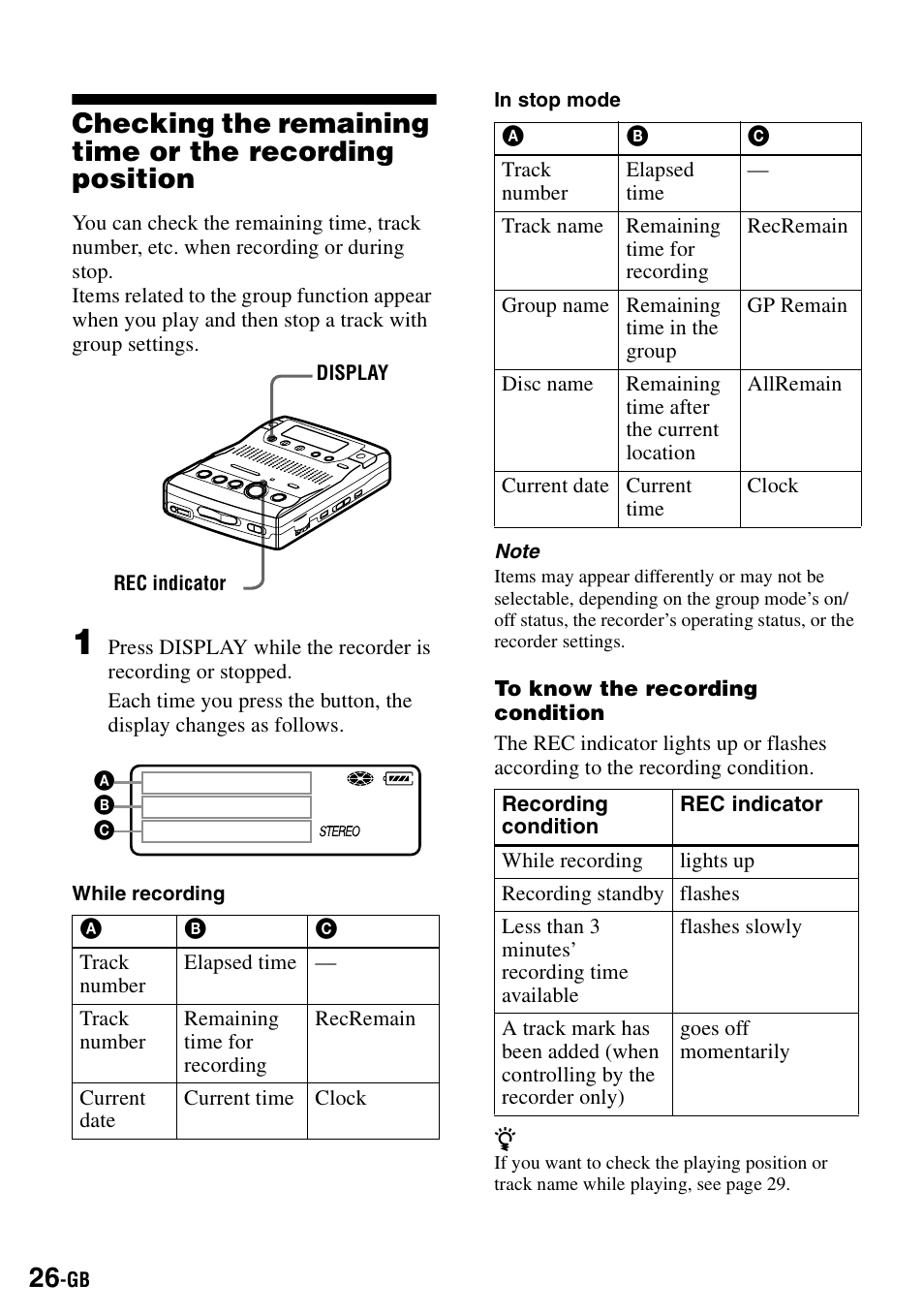 Sony MZ-B100 User Manual | Page 26 / 164