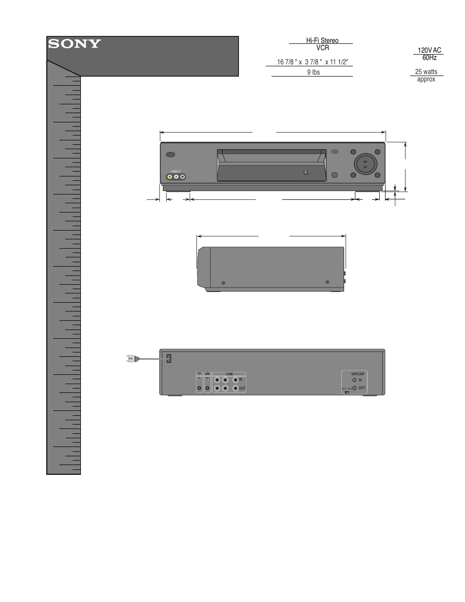 Sony SLV-N99 User Manual | 1 page