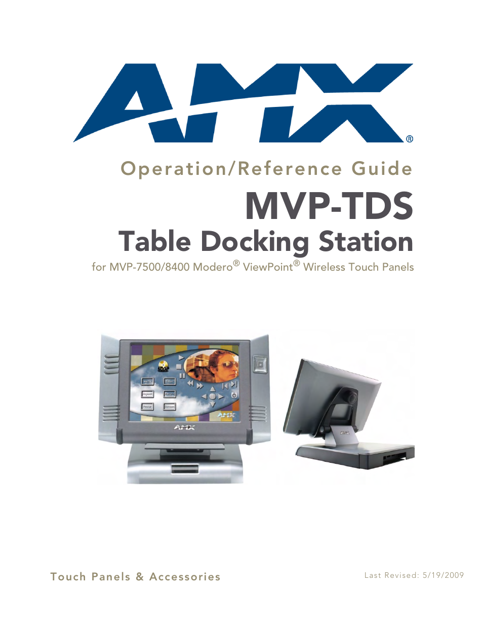 AMX Table Docking Station MVP-TDS User Manual | 20 pages