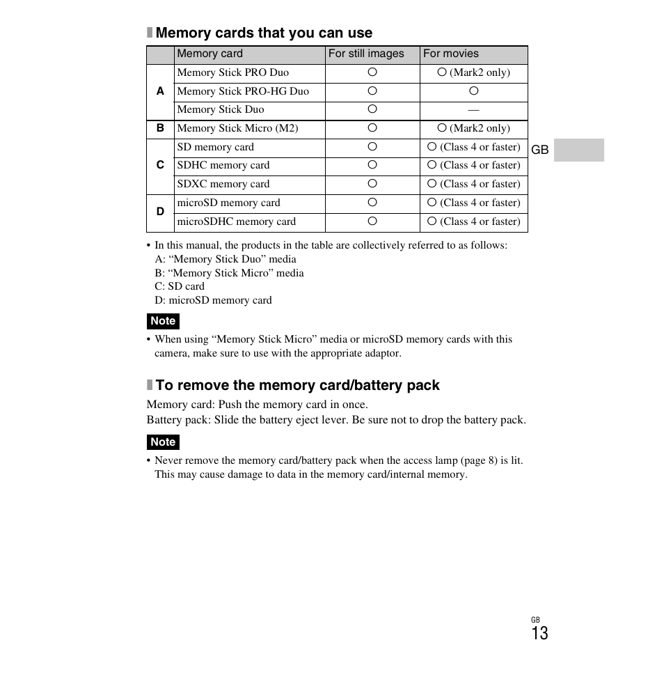 Sony DSC-H90 User Manual | Page 13 / 52
