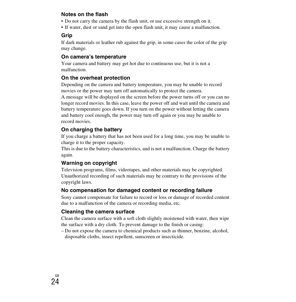 Sony DSC-H90 User Manual | Page 24 / 52