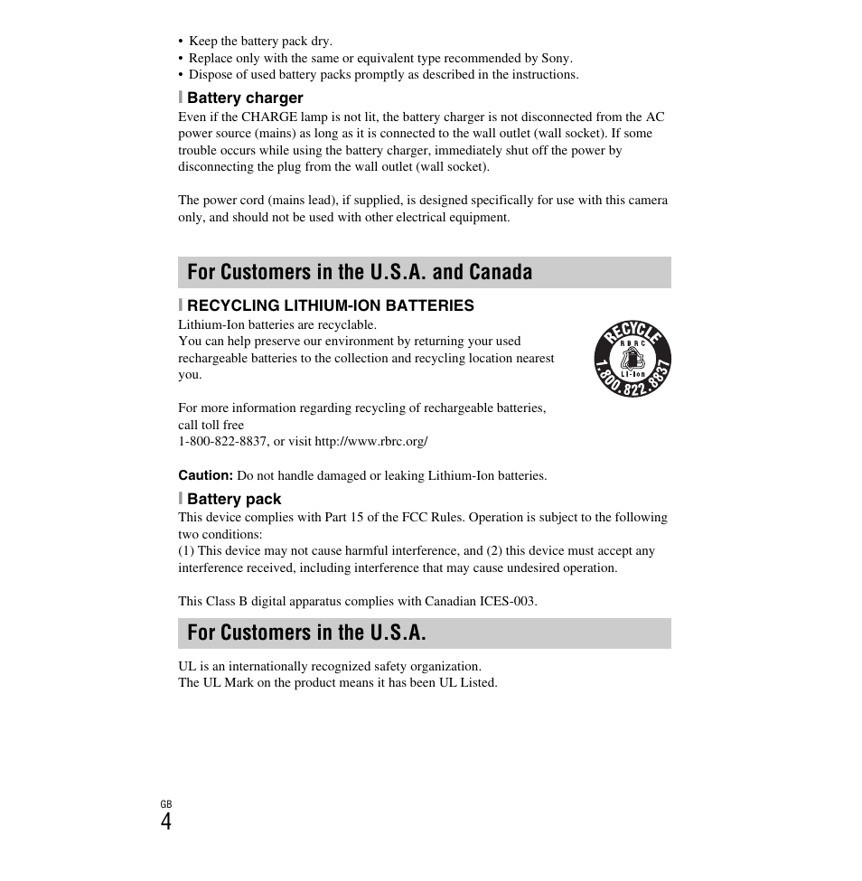 Sony DSC-H90 User Manual | Page 4 / 52