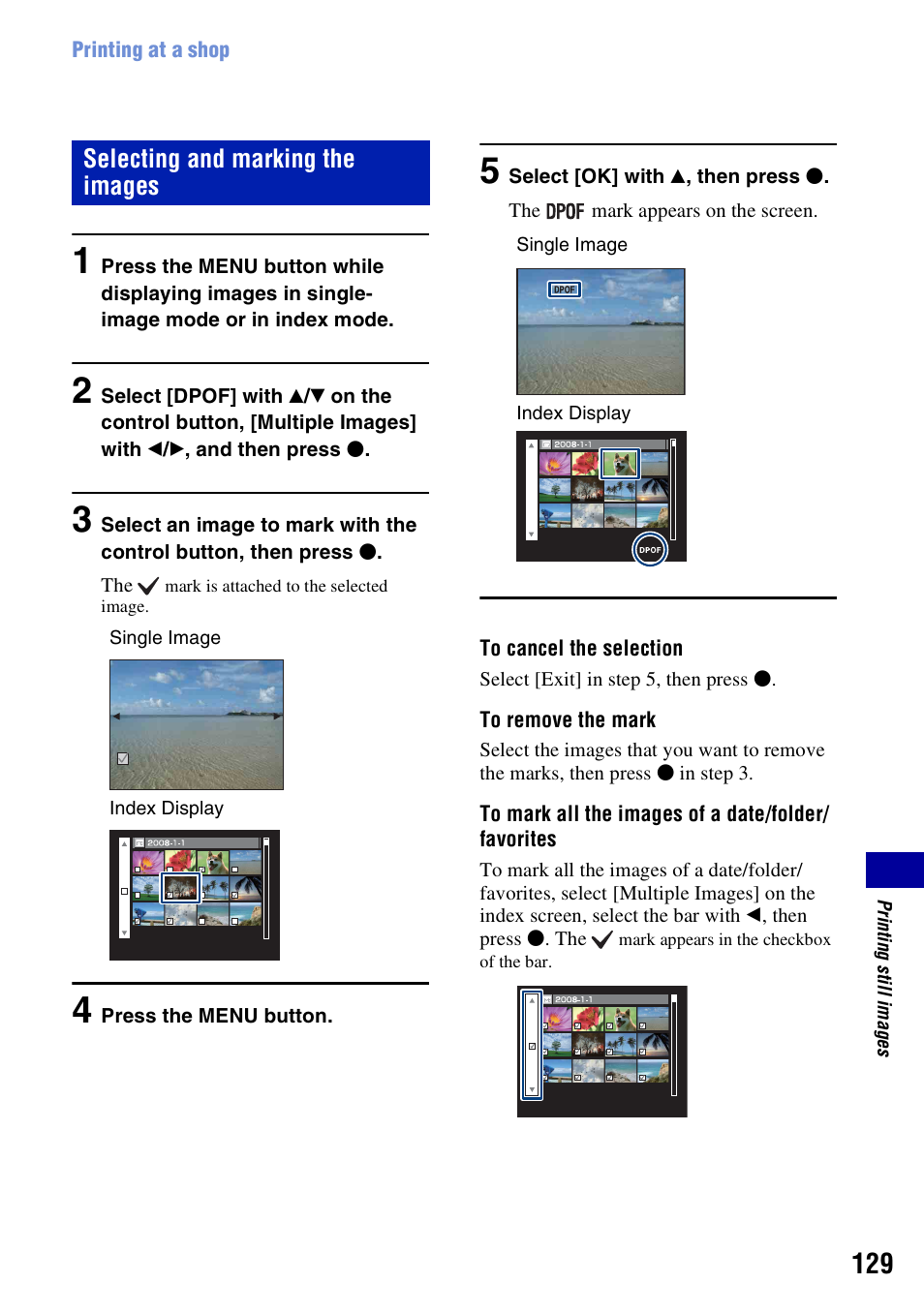 Sony DSC-H50 User Manual | Page 129 / 154