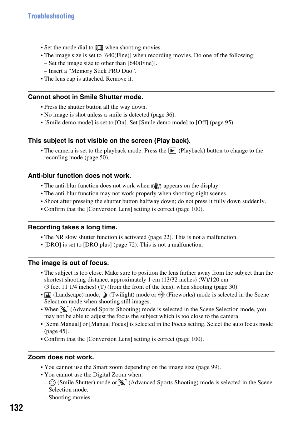 Sony DSC-H50 User Manual | Page 132 / 154