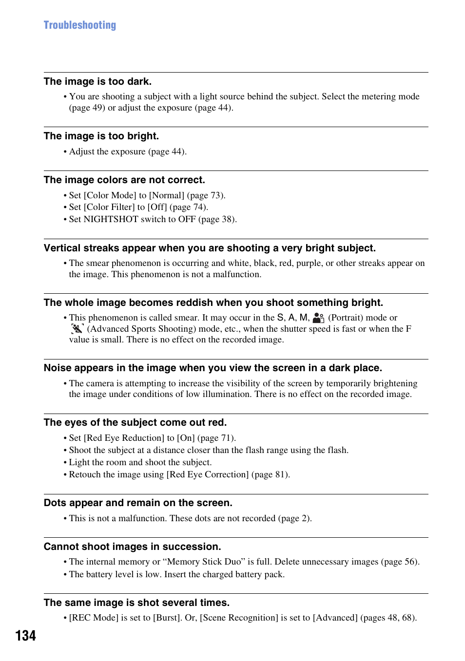 Sony DSC-H50 User Manual | Page 134 / 154