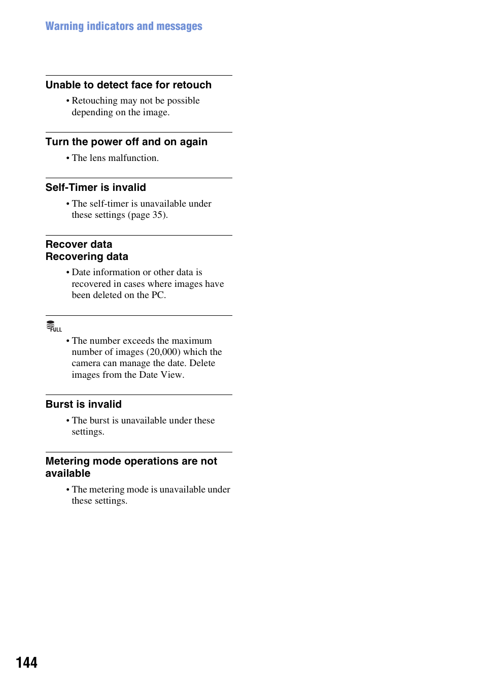 Sony DSC-H50 User Manual | Page 144 / 154