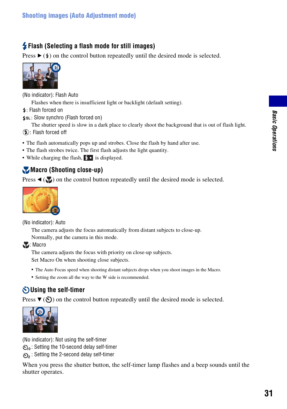 Sony DSC-H50 User Manual | Page 31 / 154