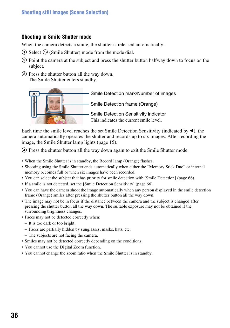 Sony DSC-H50 User Manual | Page 36 / 154