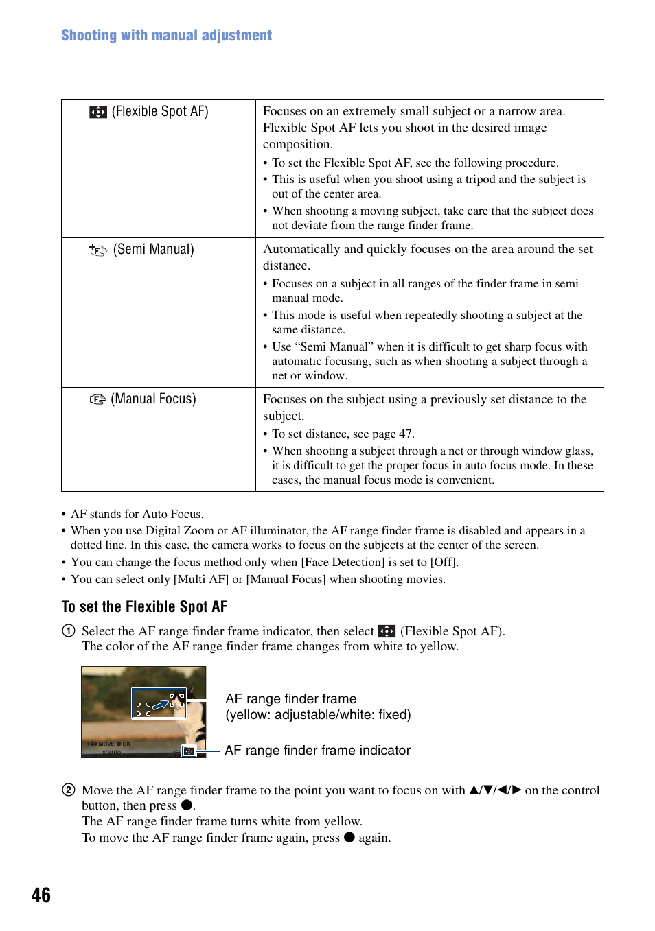 Sony DSC-H50 User Manual | Page 46 / 154