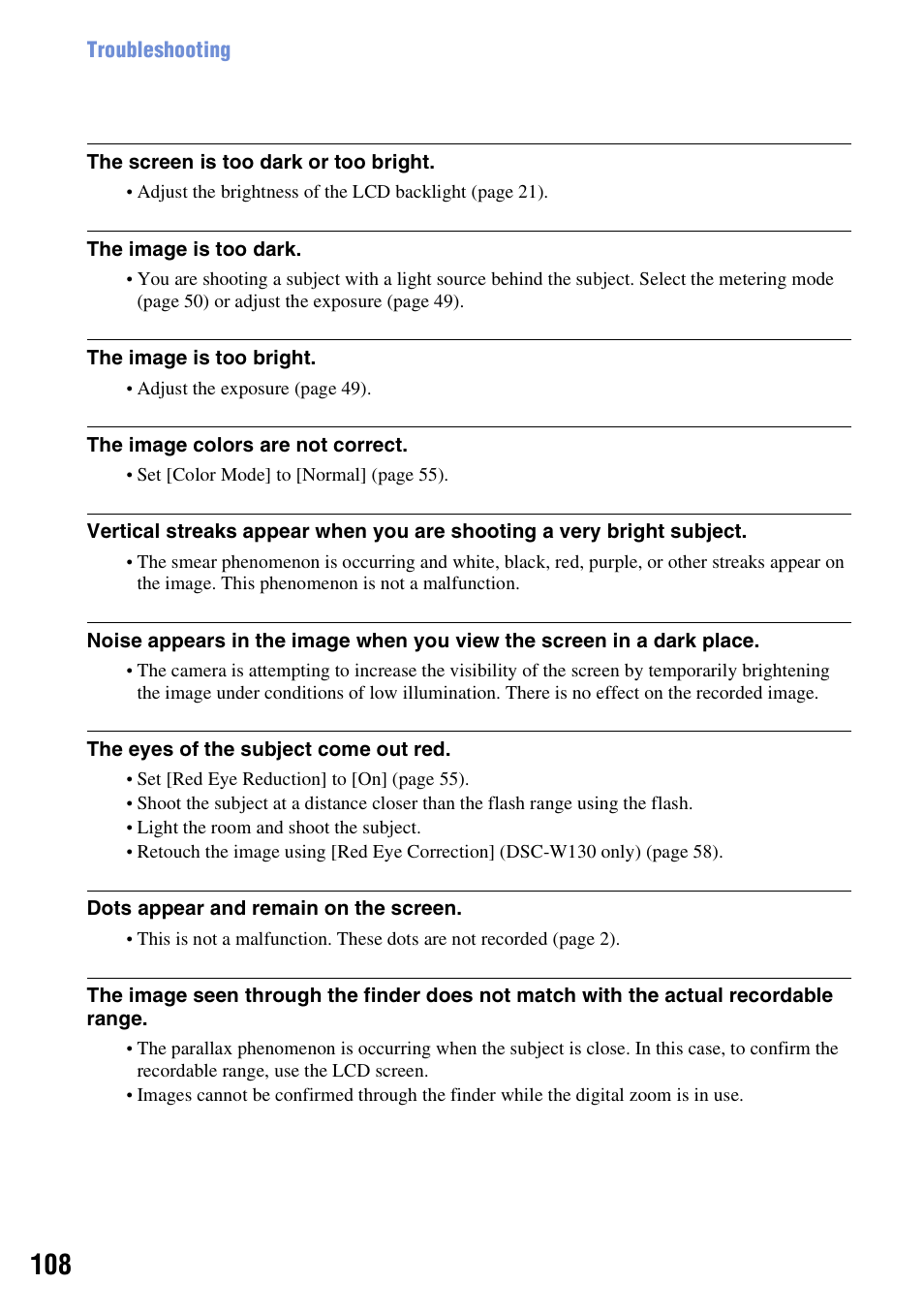 Sony DSC-W130 User Manual | Page 108 / 128