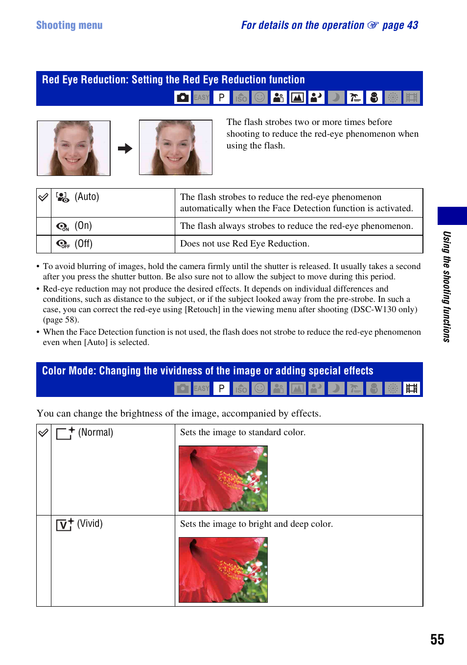Sony DSC-W130 User Manual | Page 55 / 128