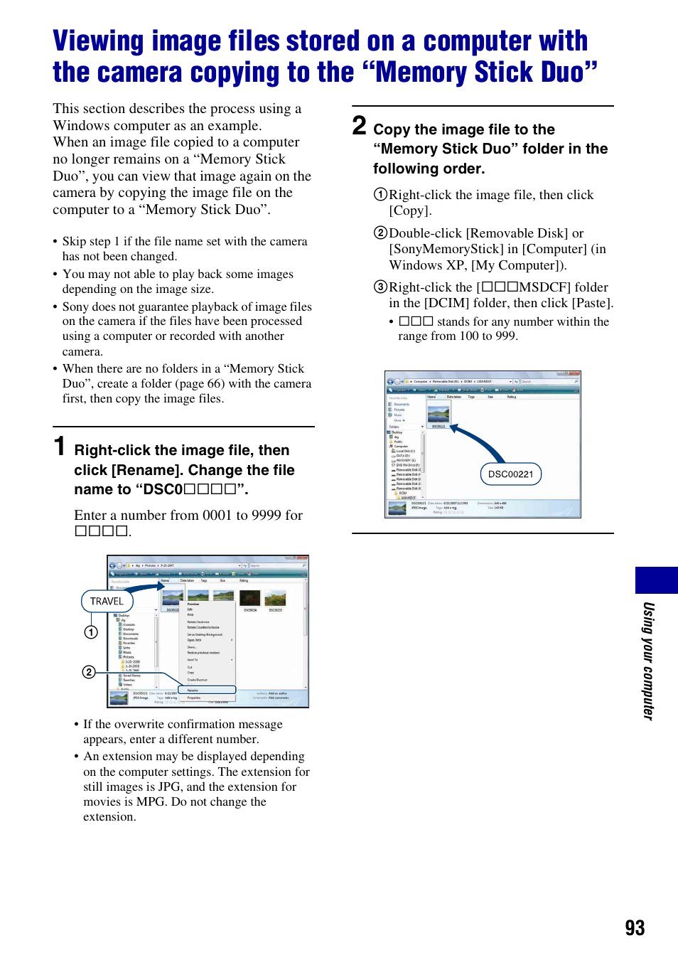 Sony DSC-W130 User Manual | Page 93 / 128