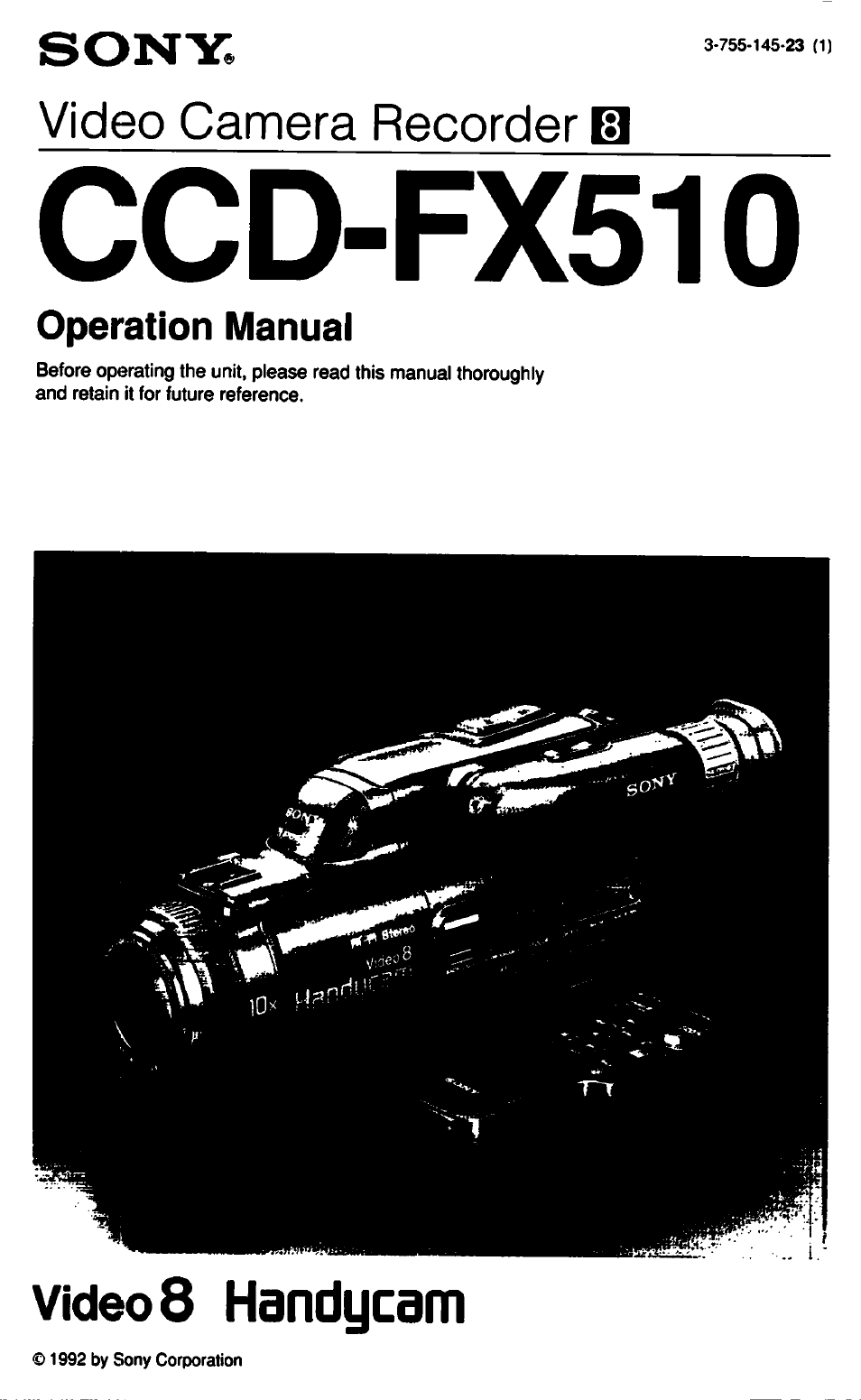Sony CCD-FX510 User Manual | 76 pages