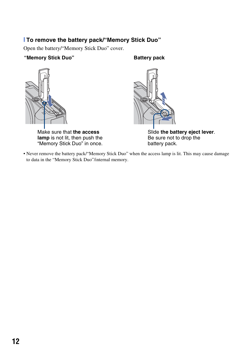 Sony DSC-H3 User Manual | Page 12 / 68