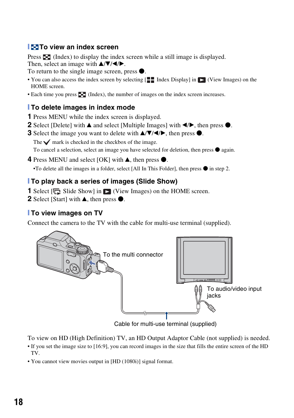 Sony DSC-H3 User Manual | Page 18 / 68