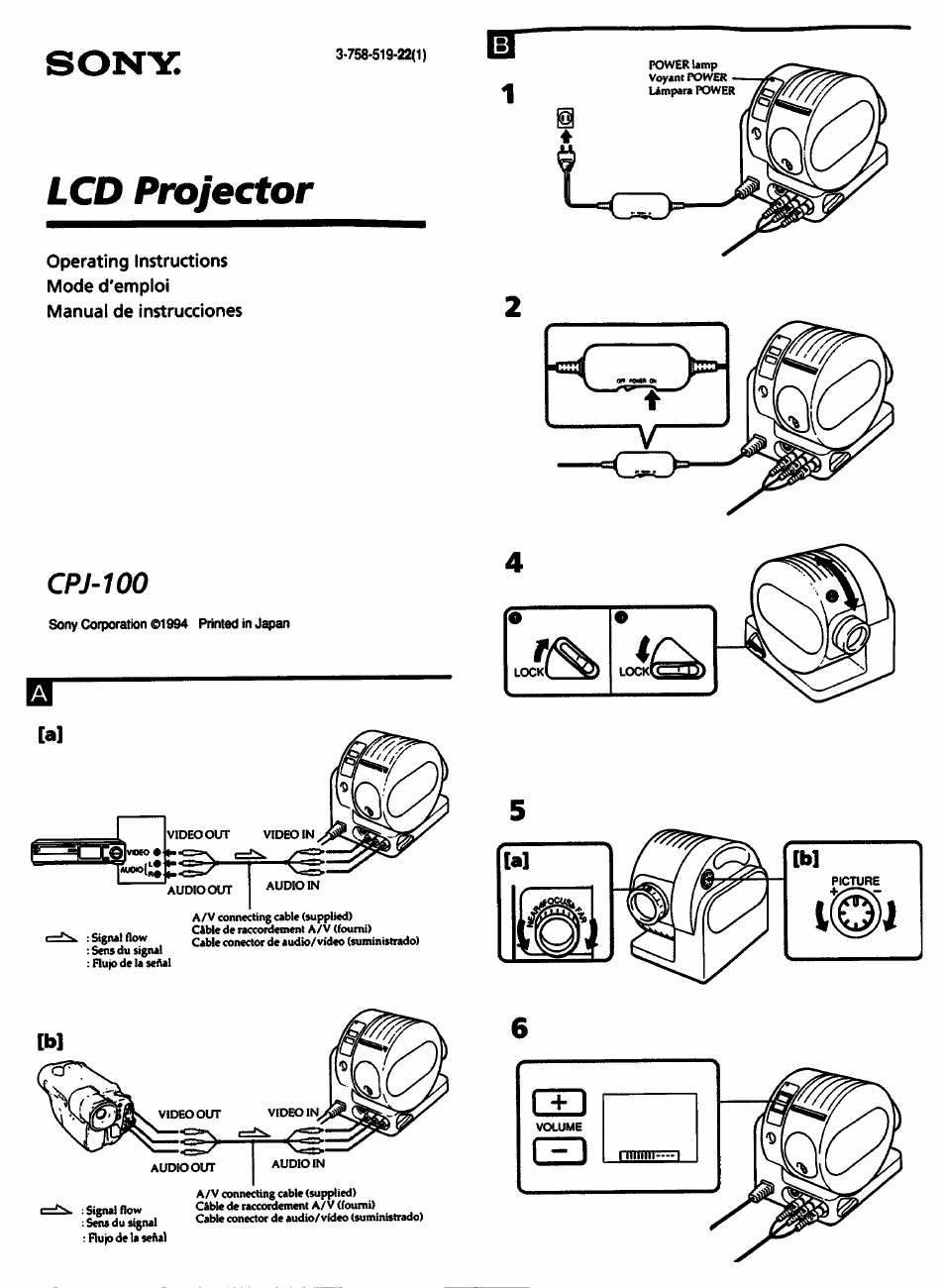 Sony CPJ-100 User Manual | 8 pages