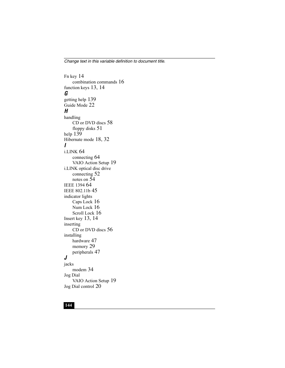 Sony PCG-VX88 User Manual | Page 144 / 149