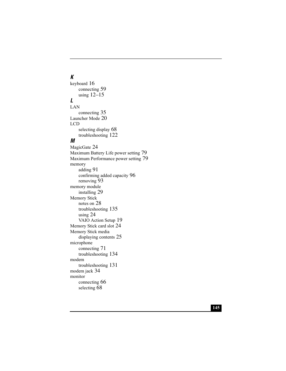 Sony PCG-VX88 User Manual | Page 145 / 149