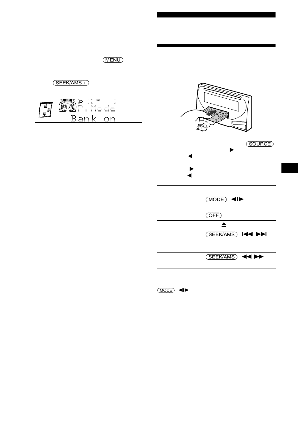 Cassette player, Listening to a tape | Sony WX-4500X User Manual | Page 13 / 80