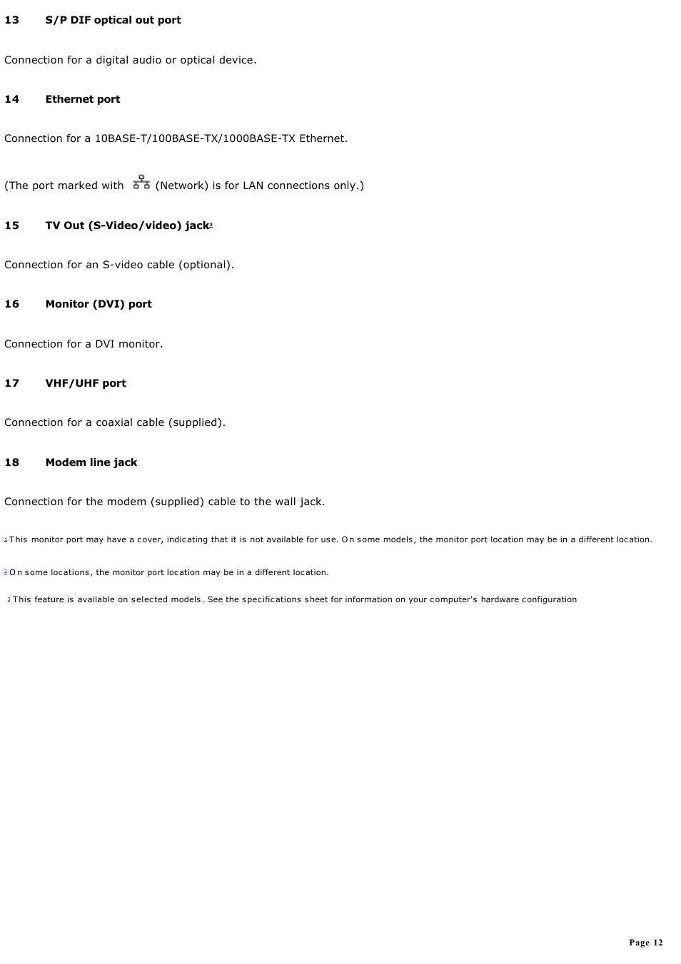 Sony PCV-RZ30C User Manual | Page 12 / 223