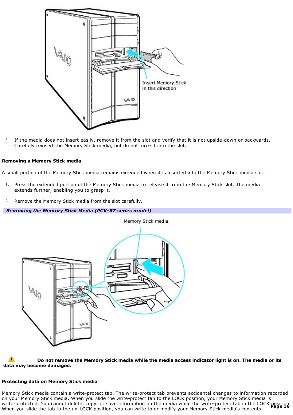 Sony PCV-RZ22G User Manual | Page 38 / 87