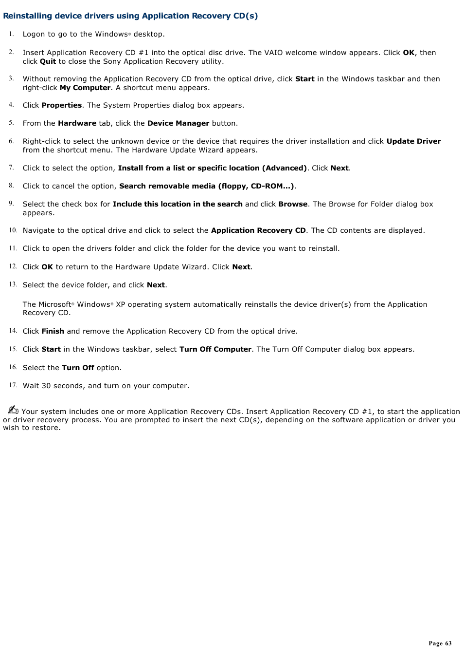 Sony PCV-RZ22G User Manual | Page 63 / 87