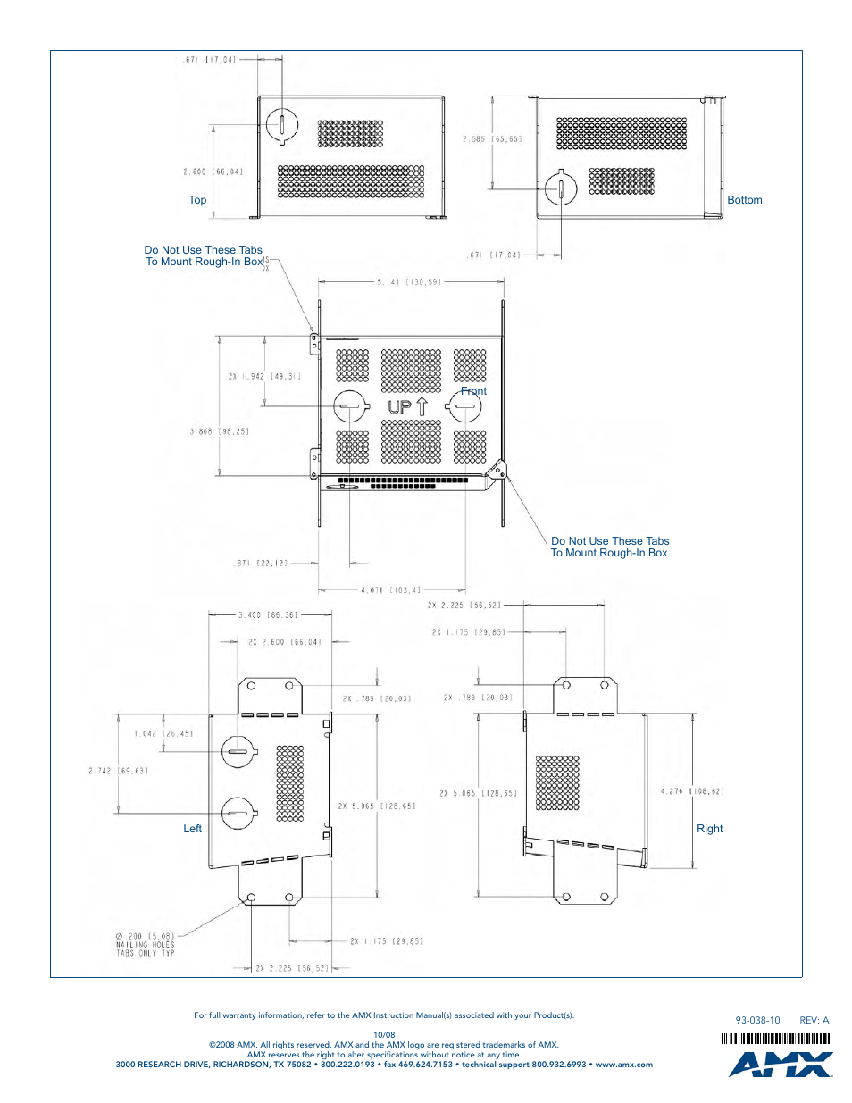 AMX CB-TP5 User Manual | Page 2 / 2