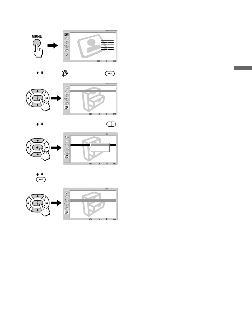 Connecting and setting the tv, Press menu, Press v/v to select (setup), then press | Press v/v to select “language,” then press, Press menu to exit the menu screen | Sony KE-42M1 User Manual | Page 39 / 84