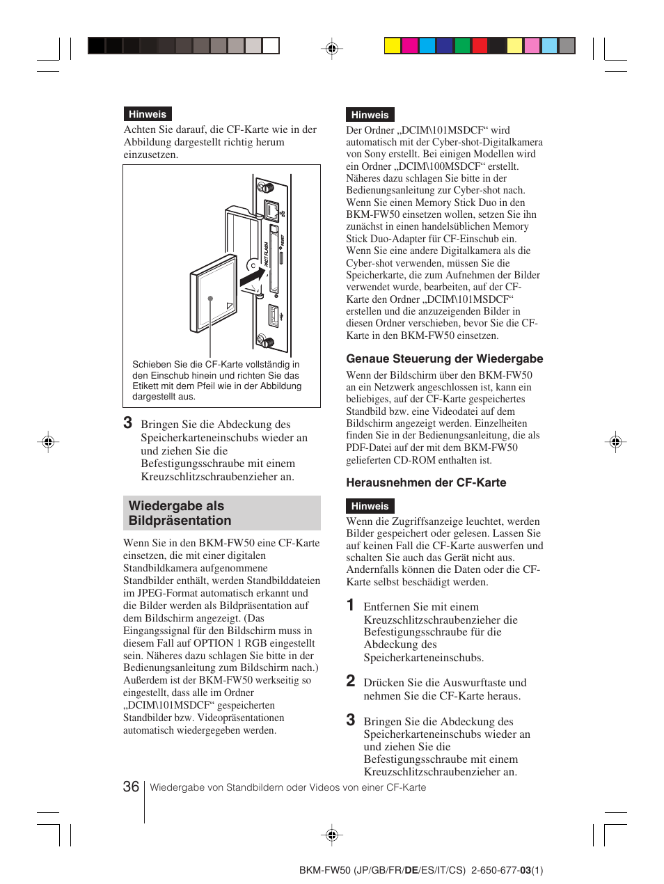 Sony BKM-FW50 User Manual | Page 36 / 64