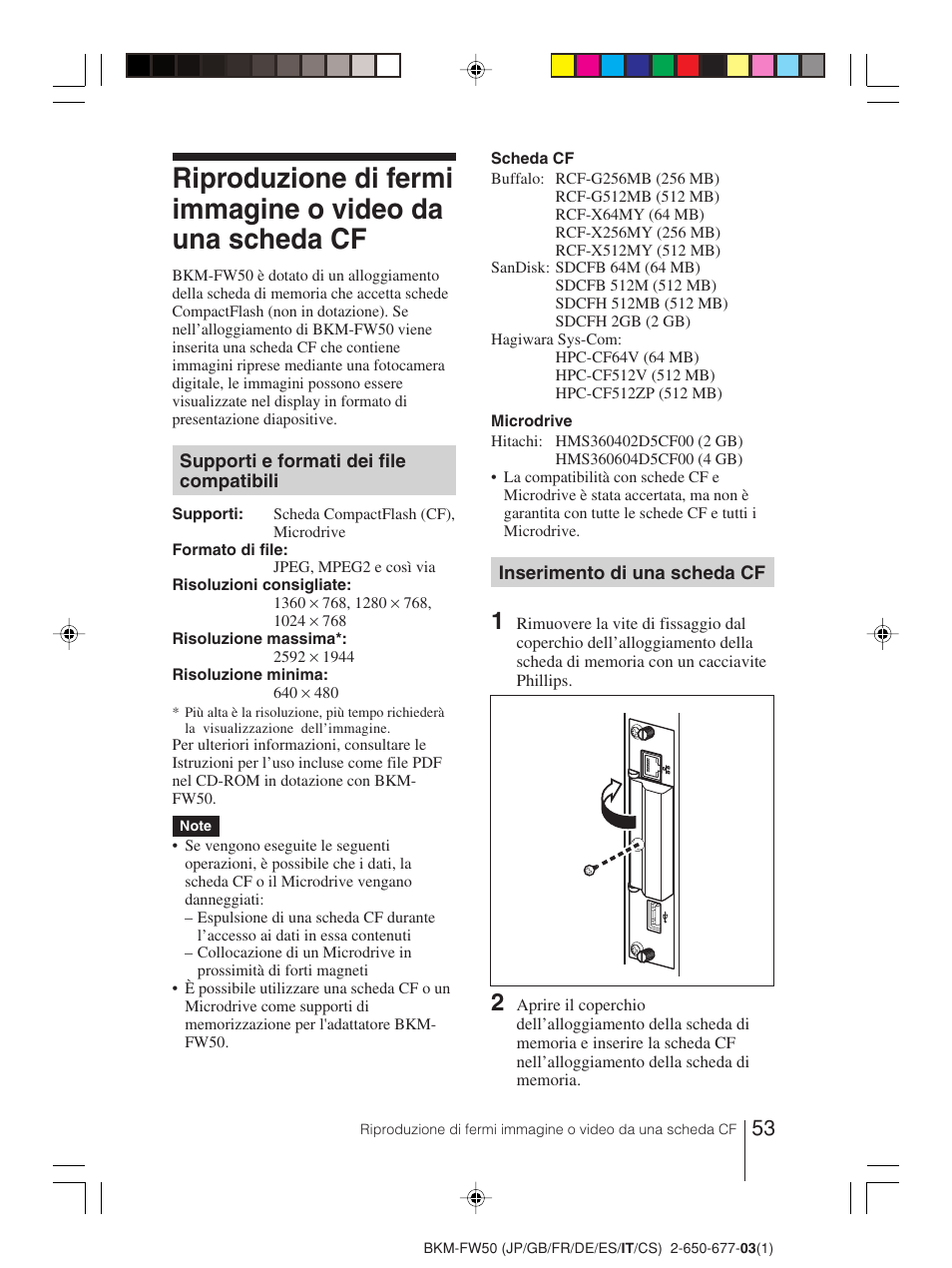 Sony BKM-FW50 User Manual | Page 53 / 64