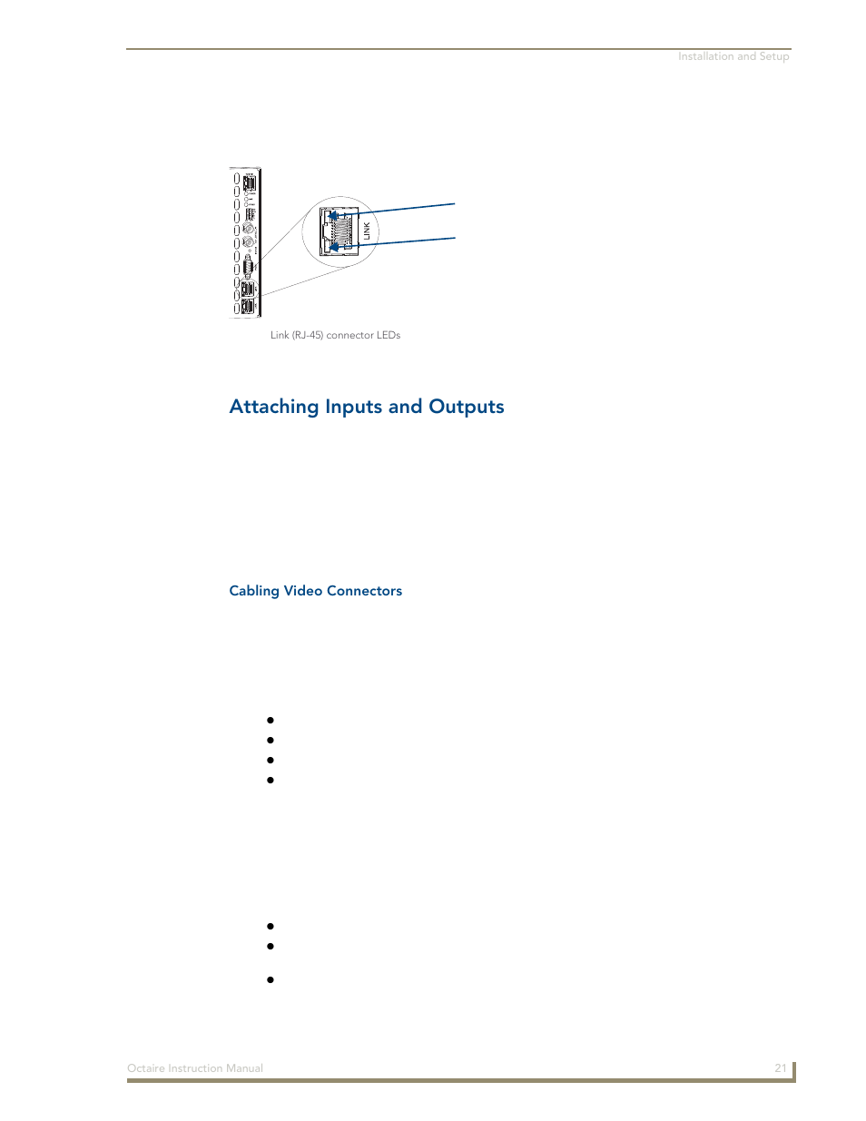 Attaching inputs and outputs | AMX Distribution Matrix Octaire User Manual | Page 25 / 105