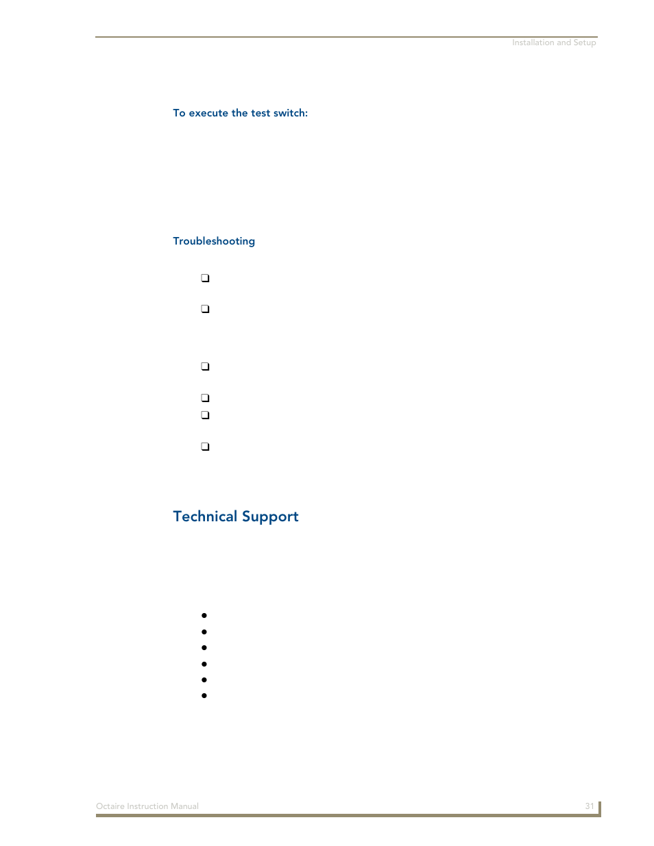 Technical support | AMX Distribution Matrix Octaire User Manual | Page 35 / 105