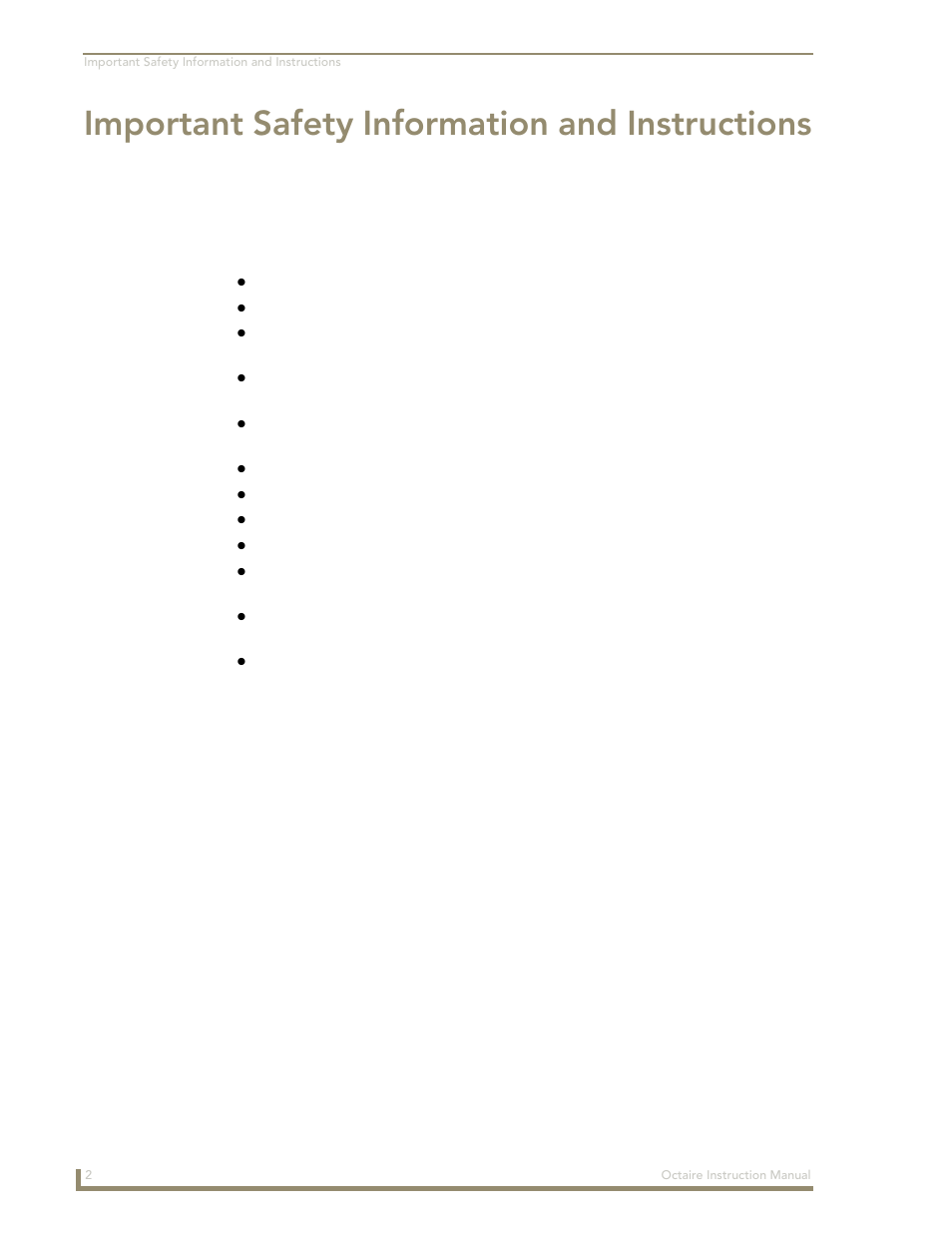 Important safety information and instructions | AMX Distribution Matrix Octaire User Manual | Page 6 / 105