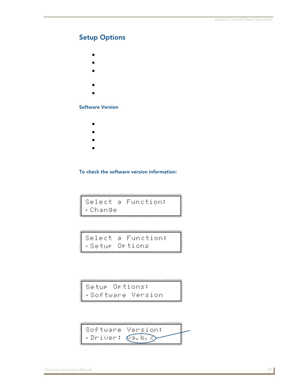 Setup options | AMX Distribution Matrix Octaire User Manual | Page 63 / 105